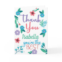 Floral Thank You Card
