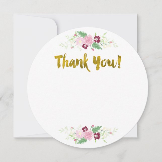 Floral Thank You Card (Front)