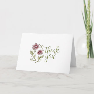 Floral Thank You card