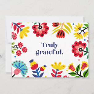 Floral Thank You Card for Pet Caregivers