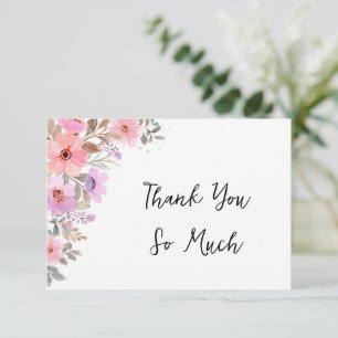 Floral Thank You Card, Printable Botanical Design Invitation