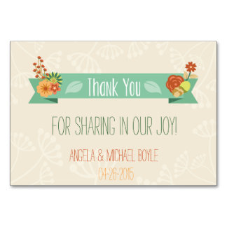 Floral thank you card (Wedding)