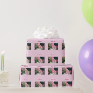 Floral Thank You Card Wrapping Paper