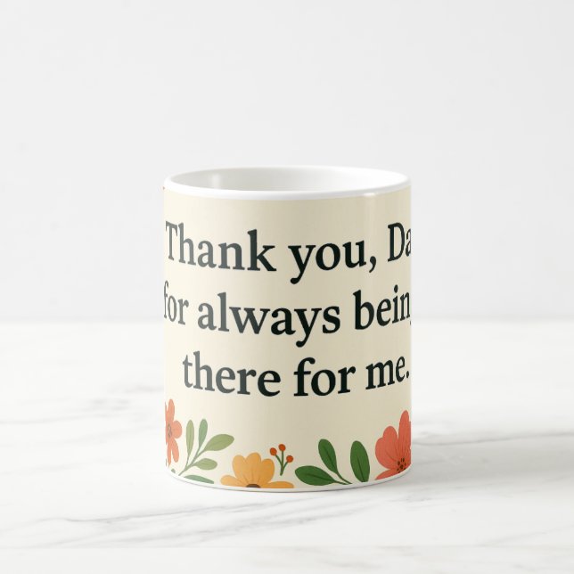 Floral “Thank You Dad” Mug – Father’s Day Gift (Center)