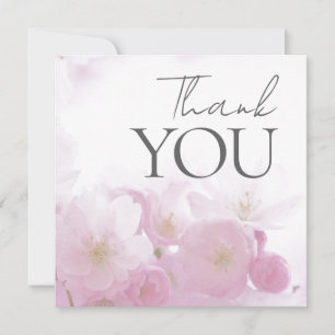 Floral Thank You Elegant Modern Plain Modern Card