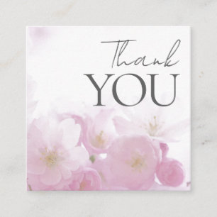 Floral Thank You Elegant Modern Plain Modern Enclosure Card
