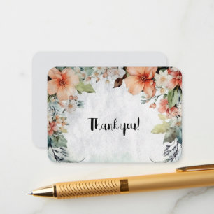 Floral Thank You Enclosure Card