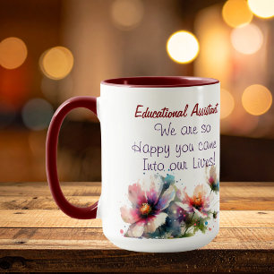 Floral THANK YOU End of School Year PERSONALIZE Mug
