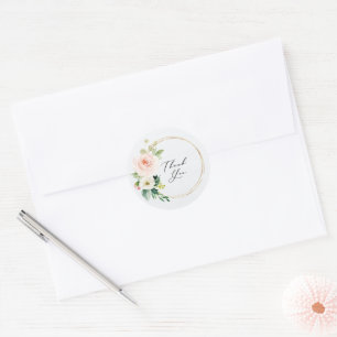Floral Thank You Envelope Seals Party Stickers