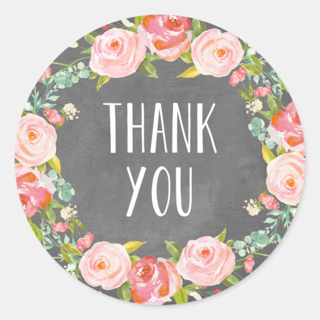 Floral Thank You | Favour Label (Front)
