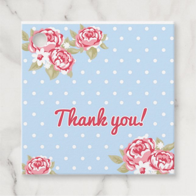 Floral Thank You Favour Tags (Front)