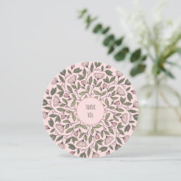 Floral Thank You Flat Greeting or Note Card