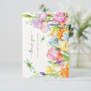 Floral Thank You for your purchase card.