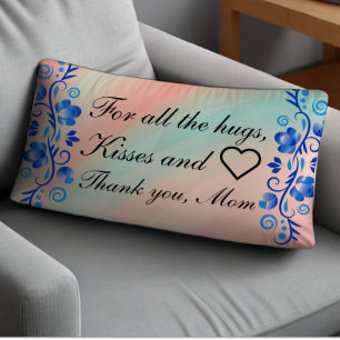 Floral Thank You Mum Lumbar Pillow