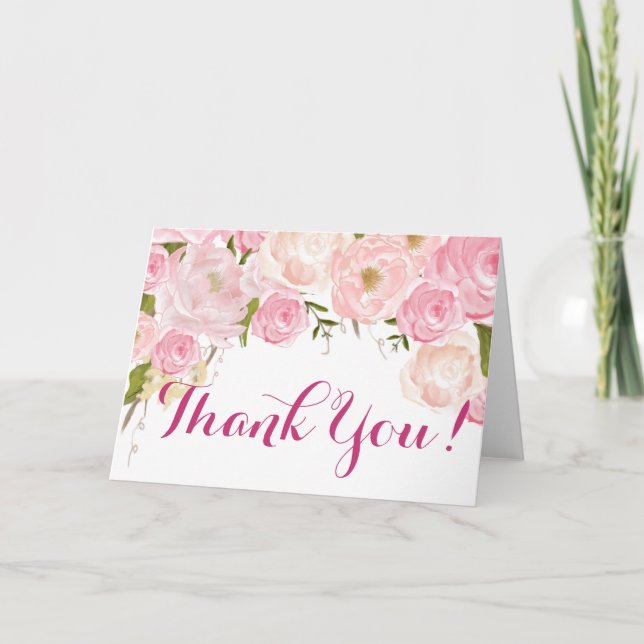 Floral Thank you Note (Front)