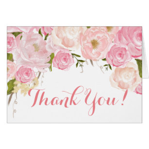 Floral Thank you Note