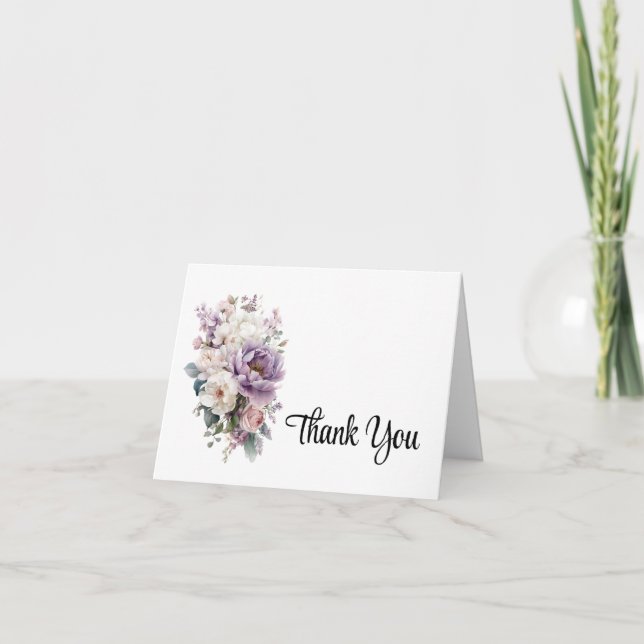 Floral Thank You Note Card (Front)