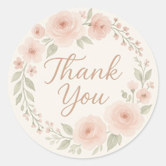 Floral Thank You Sticker