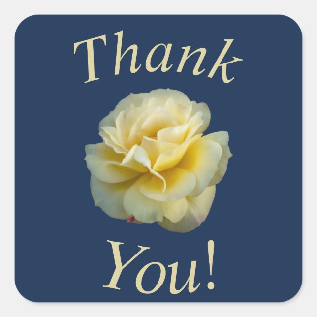 Floral Thank You Sticker / Envelope Seal (Front)
