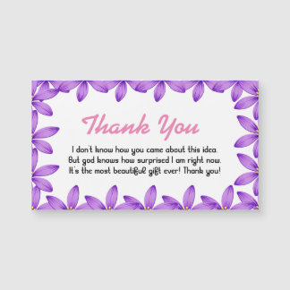 Floral Thank You Surprise Appreciation Card