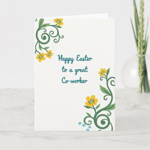 Floral Thanks Colleague Card