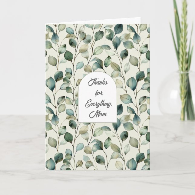Floral Thanks for Everything Mum Card (Front)