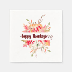 Floral Thanksgiving Napkins