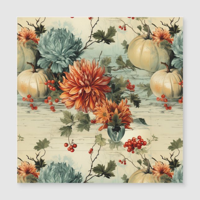 Floral Thanksgiving Vintage Pattern (1) (Front)