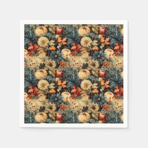 Floral Thanksgiving Vintage Pattern (12) Napkin
