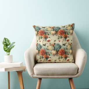 Floral Thanksgiving Vintage Pattern (1) Cushion