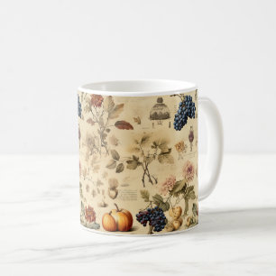 Floral Thanksgiving Vintage Pattern (4) Coffee Mug