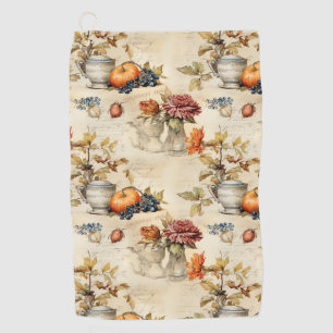 Floral Thanksgiving Vintage Pattern (7) Golf Towel