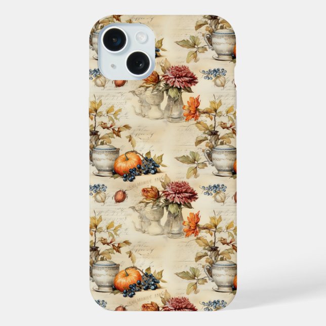 Floral Thanksgiving Vintage Pattern (7) iPhone Case (Back)