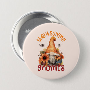 Floral Thanksgiving with my Gnomies  7.5 Cm Round Badge