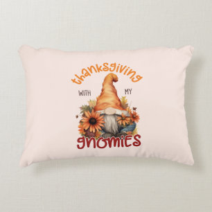 Floral Thanksgiving with my Gnomies Decorative Cushion