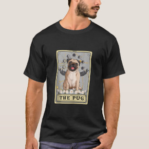 Floral The Pug Tarot Card Pug Mum Halloween Pug Lo T-Shirt