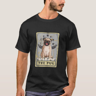 Floral The Pug Tarot Card Pug Mum Halloween Pug Lo T-Shirt