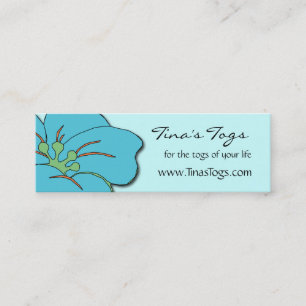 Floral Theme Care Instructions Mini Business Card