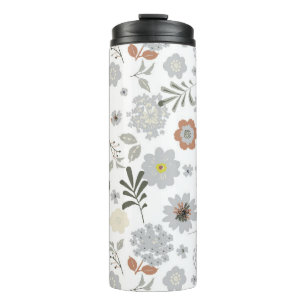 Floral  thermal tumbler