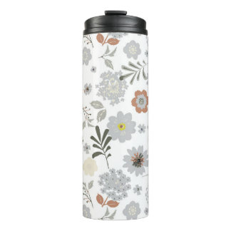 Floral  thermal tumbler