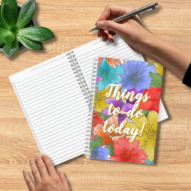 Floral Things To-Do Today! Checklist Notebook (Creator Uploaded)