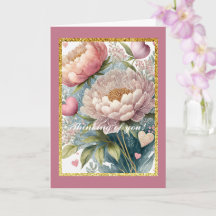 Floral Thinking of You, 5" x 7" Folded Card