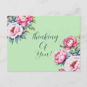 Floral Thinking Of You Postcard