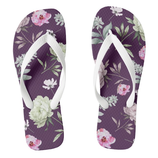 Floral  thongs (Footbed)