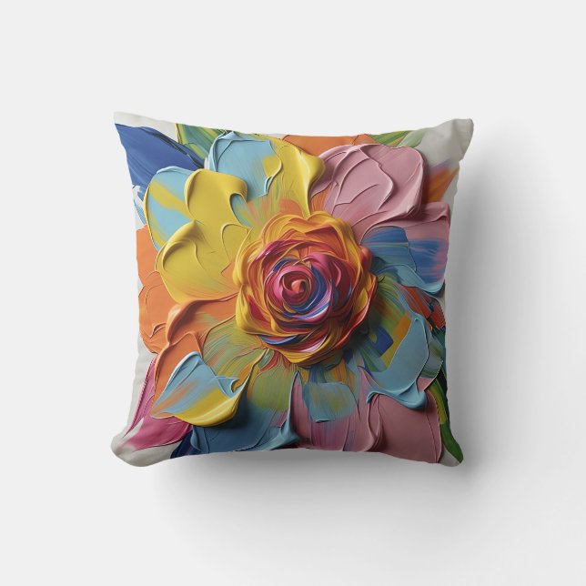 Floral throw pillow  (Front)