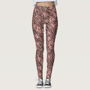 Floral tiger print leggings