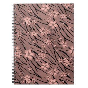 Floral tiger print notebook