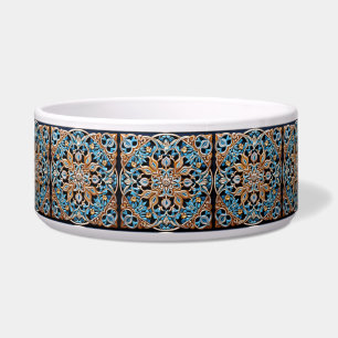 Floral Tile Pattern Faux Ceramic