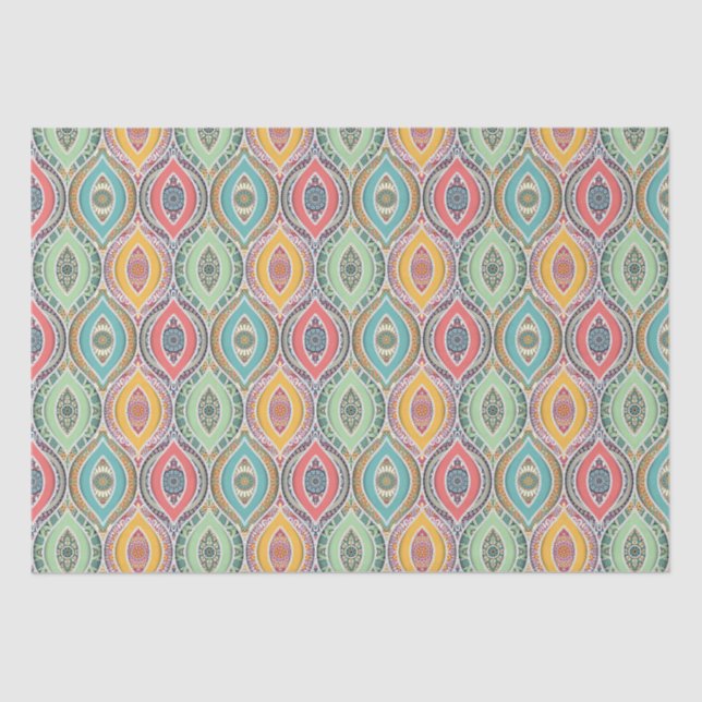 Floral Tile Pattern  Tissue Paper (Front)