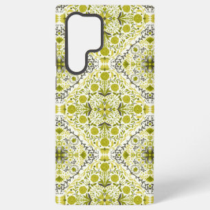 Floral tiles in green samsung galaxy case